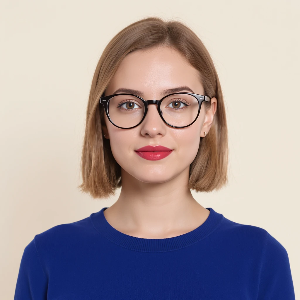 AI生成的带眼镜女模特
